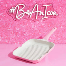 Paris Hilton 11 Inch Ceramic Nonstick Cast Aluminum Grill Pan, Pink