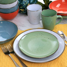 Elama Evelyn 20 Piece Round Stoneware Dinnerware Set in Assorted Colors