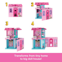 Barbie Chelsea Pop-Up Doll House with Doll & 15+ Accessories, House Expands to 17+ x 13+ inches