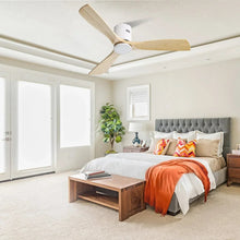 Sofucor 52 Inch Modern Flush Mount Ceiling Fan with Wood Blades