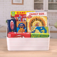Mainstays Wide Slanted Flexible Closet Organizer Bin with Handle, White Plastic