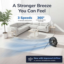 Lasko WindMachine 20" Large Floor Fan with Pivoting Head for Whole Room Cooling, Portable Indoor 3-Speed Air Circulator, Black, A20305