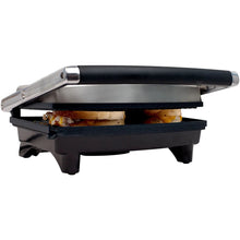 Chef Buddy Panini Press Sandwich Maker and Indoor Grill with Drip Tray (Silver)