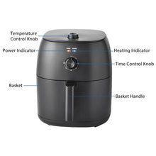 Mainstays 8 Qt Air Fryer, Black - Automatic Shutoff
