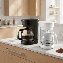 Mainstays 12 Cup Coffee Maker, 1.8 Liter Capacity, White, New Condition, Medium Roast Type