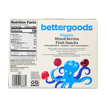 bettergoods Organic Mixed Berry Fruit Snacks, 0.7 oz, 10 Count