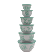 The Pioneer Woman Agatha 12-Piece Bamboo Melamine Nesting Mixing Bowl Set, Green
