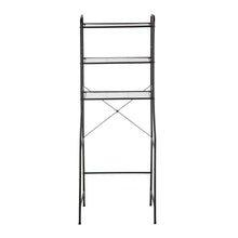 Mainstays Over-the-Toilet Steel Storage Unit with 3 Shelves and Liners, Matte Black
