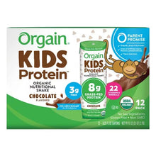 Orgain Kids 8G Protein Organic Nutritional Shake, Chocolate (8.25 Fl. Oz.,12 Pk.)