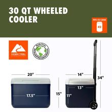 Ozark Trail 30 qt 42-Can Hard-Sided Wheeled Cooler