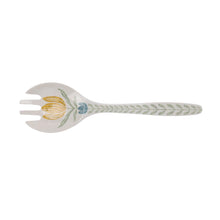 Better Homes and Gardens Bamboo Melamine Floral Salad Bowl with Acacia Lid and Utensil Set