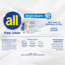 allFabricSoftenerDryerSheets_FreeClear_250ct.7 - USA Mega Market