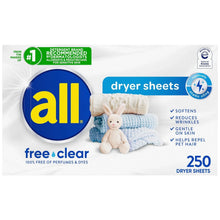allFabricSoftenerDryerSheets_FreeClear_250ct.8 - USA Mega Market