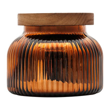 Better Homes & Gardens Scented Cotton 2-Wicks Ribbed Mecury Glass Jar Candle with Wooden Lid 18oz