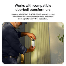 Google Nest Doorbell (Wired, 3rd Gen) - Video Doorbell Camera with 2K Video - Works with Google Home - With Gemini - Hazel