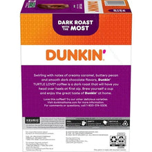 Dunkin’ Turtle Love Artificially Flavored Coffee, Dark Roast, Keurig K Cup Pods, 22 Count Box