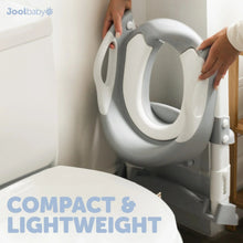 Jool Baby Potty Training Seat with 2 Step Ladder for Toddlers – Splash Guard, Adjustable Height (Gray)