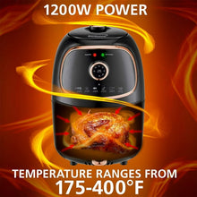 Brentwood Appliances AF-202BKC 2 Quart Small Air Fryer Copper with Timer and Temp Control