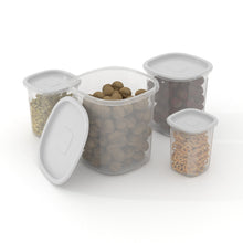 Mainstays 8-Piece Plastic Pantry Food Storage Container Set, Kitchen Pantry Organizer Canisters for Dry Food Storage and Pantry Organization