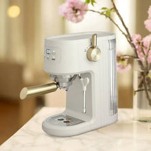 Thyme & Table Barista Mini Espresso Machine with 15-Bar Pressure and Steam Wand, Sand White