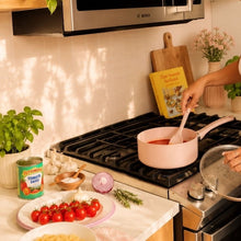 Elements by Thyme & Table 2 QT Ceramic Non-Stick Saucepan - pink