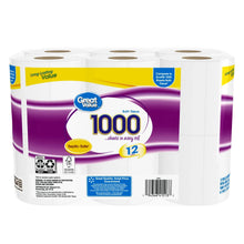 Great Value 1000 Sheets per Roll Toilet Paper, 12 Rolls, Compare to Scott® 1000 Sheets Bath Tissue