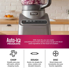 Ninja Professional 9 Cup Food Processor, 850 Watts, Auto-iQ 3 Presets, Chop, Dough, Slice, Shred, BN600 Silver