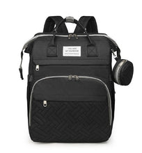 Mochila cambiador impermeable, multifuncional, ideal para viajes, con cambiador integrado, perfecta para mamás y papás, regalo para baby shower (negra). 