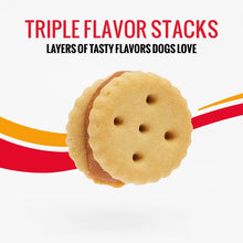 (4 pack) Good ‘n’ Tasty Triple Flavor Stacks, Treats for All Dogs with Chicken and Peanut Butter, 9 oz