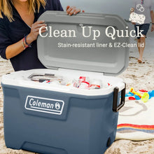 Coleman 52 qt Hard Sized Cooler / Ice Chest, 316 Series, Lakeside Blue