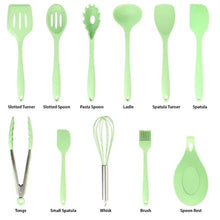 MegaChef Mint Green 12 Piece Silicone Cooking Utensils