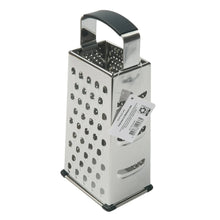 Mainstays Soft Grip Stainless Steel Grater 9" 4 Sided Silver