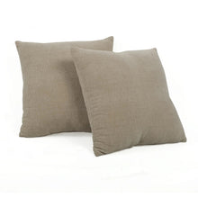 Mainstays 18" x 18" Solid Chenille Beige Polyester Decorative Pillow Set (2 Count)