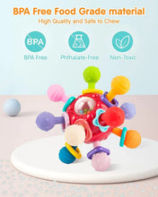 Vanmor Baby Toys Sensory Teething Balls, Baby Teething Toys for Babies 6-12 Months, Baby Teether Rattle Chew Toys, Grasping Activities Infant Toys for 12-18 Months Baby Girl Boys Gift (Red)