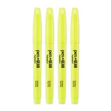 Pen+Gear Pocket Highlighters, Chisel Tip, Yellow, 4 Count