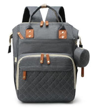 Multi-Function Waterproof Diaper Bag Backpack, 16 Pockets, Changing Pad, Anti-Theft Design, Unisex, Large (Gray)