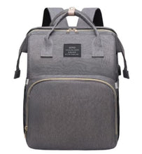 Multifunctional Diaper Bag Backpack, Large Capacity, Changing Station, Insulated Pocket, for Moms/Dads, Boys/Girls (Gray)