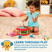 Battat Animal Jamboree Toy Drum and 4 Musical Instruments, Toddler and Preschool Toys