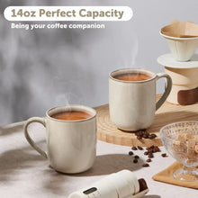 Vesteel Coffee Mug Set of 4, Ceramic Coffee Cups with Handles, 14oz Handmade Reactive Glaze Mugs Set for Coffee Tea Milk, Mug Gifts for Thanksgiving Day Anniversary, Gifts for Men, women, Home, Office and Restuarant - USA MEGA SHOP