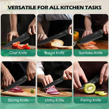 Vesteel Knife Block Set for Kitchen, 15-Piece High Carbon Stainless Steel Knives Set with Ergonomic Handle, Ultra-sharp & Rust Resistant - USA MEGA SHOP