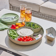 Better Homes and Gardens Bamboo Melamine Olive Chip and Dip Serve Tray for Stylish Entertaining