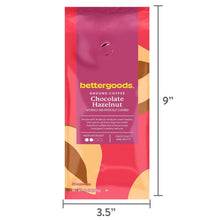bettergoods Chocolate Hazelnut Flavored Ground Coffee, Medium Roast, 12 oz