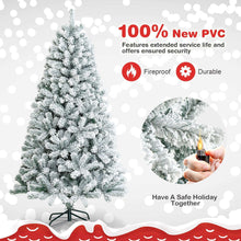 Costway CM22067 6 ft. Unlit Premium Snow Flocked Hinged Artificial Christmas Tree