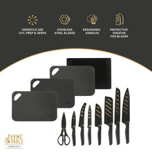 Thyme & Table 20-Piece Knife Set - Black