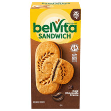belVita Breakfast Sandwich Biscuits, Dark Chocolate Creme, 1.76 oz, 25-count