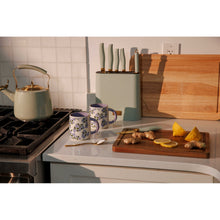 Thyme & Table 7-Piece Knife Block Set, Mint Green