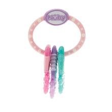 Nuby IcyBite Textured and Soothing Teether for Baby, Multicolor Keys on a Ring