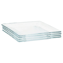 Mainstays 12-Piece Square Clear Glass Dinnerware Set