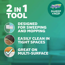 Swiffer Sweep & Mop Dry + Wet Floor Mopping and Sweeping Kit, 1 Device, 5 Dry Cloths, 3 Wet Cloths