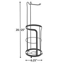 Mainstays Free Standing Toilet Paper Holder with Roll Reserve, Matte Black